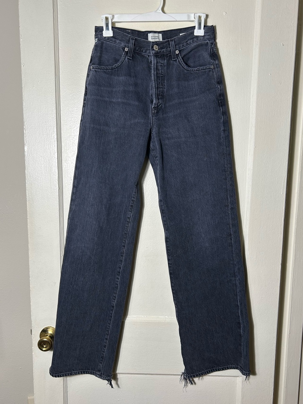 Citizens of Humanity annina faded black gray wide leg high rise jeans womens 25
